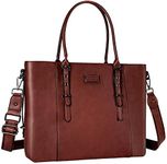 MOSISO PU Leather Laptop Tote Bag f