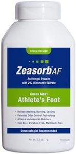 Zeasorb Super Absorbent Athlete's Foot Antifungal Treatment Powder, Dermatologist Recommended, Patented Odor Control Technology, with 2% Miconazole Nitrate and Soothing Aloe, Talc-Free, 2.5 oz Bottle