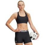 Under Armour Women UA Crossback Mid Bra, comfortable and long-wearing sports bra for women, running bra with removable cups