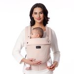 Momcozy Breathable Mesh Baby Carrier, Ergonomic and Lightweight Infant Carrier for 7-44lbs with Enhanced Lumbar Support, All Day Comfort for Hands-Free Parenting, Air Mesh-Pink