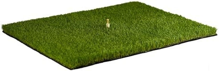 AMF Life Golf Abschlagmatte 85 x 65 x 4cm, Indoor Outdoor, inkl. Tee + Teehalter verstellbar, tragbar, zusammenrollen, chippen, Driven