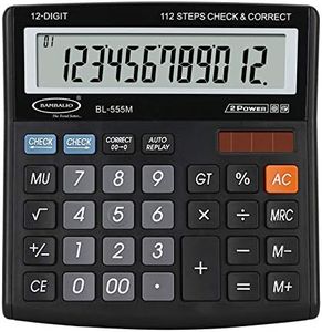 Bambalio 12 Digits BL-555M Large Display Electronic Calculator 3 Years Warranty.