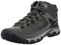 KEEN Men's Targhee III Mid Height Waterproof Hiking Boot, Dark Olive/Brindle, 14