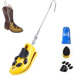 Exshoiu Shoe Boot Stretcher for Cowboy Boots, 1 Pcs Boot Instep Stretcher for Men Thick Feet, Adjustable Leather Boot Stretcher Stretching Height