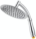 SIEYESCITY Large Powerful Rainfall Shower Head and Handheld Shower Arm - High Pressure Rain Shower Heads with Extension Arm in Chrome - Universal G1/2 Waterfall Showerhead 8 inch Round - 90 Jets