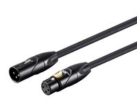 Monoprice Stage Right Series Professional XLR Male to XLR Female - 35ft - Black - Gold Plated | 16AWG Stranded Copper Wire Conductors [Microphone & Interconnect]