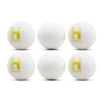 Heega Plastic Ball White Non Toxic Pack of 6 (Weight 70gm per Ball)