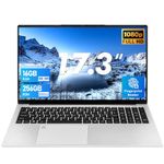 UDKED 17.3" Laptop, Celeron N5095 (Up to 2.9 GHz) 180° opening and closing Notebook PC,Large FHD IPS display, 16G RAM DDR4, HDMI, Fingerprint recognition,Backlit Keyboard (Silver, 16G+256G)