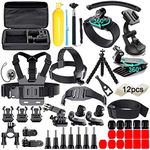 Appolab 61 in 1 Action Camera Accessories Kit for AKASO EK7000 GoPro Hero 11 10 9 8 7 6 5 4 Hero Session Gopro Max Insta360 Xiaomi Yi DJI AKASO Campark Action Camera