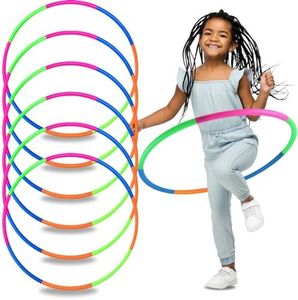 Value Bundle - Snap Together Detachable Kids Hula Hoop for Playing 32-Inch (Pack of 6)