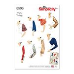 Simplicity Pattern 8506 A (10-12-14-16-18-20-22) Misses' Vintage Set of Sleeves, Paper, White, 22 x 15 x 1 cm