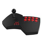 DOYO Arcade Fight Stick,Game Arcade Joystick Multi-Function Joystick for Switch/PC Xinput/PC DirectInput/PS3/TV Android/Raspberry Pi/NeoGeo… (Black-2)