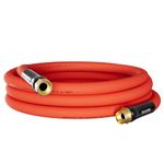 SPECILITE 15 ft Hot and Cold Short Water Hose 3/4" ID, -50℉ - 190℉ Heavy Duty Garden Hose, Flexible & Lightweight Leader Rubber Hoses With Brass Fittings for Yard,Outdoor,Farm