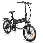 GELEISEN Folding Electric Bike, 20"×2.4 Electric Bikes for Adults with Removable Battery 48V/10Ah, 500W(Peak 750W) 25MPH Foldable Electric Bicycle with Double Shock-Absorption & 7 Speed Gears