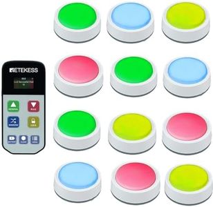 Retekess TM102 Game Show Buzzers,Classroom Buzzers for Quiz Games,Show Top 5,Locking Function,Game Buzzers for Family Game Night,School Competition and Corporate Training
