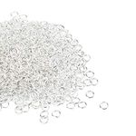 HUIHUIBAO 300 Pieces Open Jump Rings for DIY Craft Necklaces Bracelet Pendant Jewelry Making, Silver (6mm)