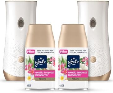 Glade Automatic Spray Refill and Holder Kit, Air Freshener for Home and Bathroom, Tropical Blossoms, 6.2 Oz, 2 Count (Pack of 2) Multicolor
