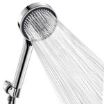 High Pressure Shower Head with Handheld, Handheld Shower Head with 2m Hose and Bracket, 6 Spray Mode Showerhead, Self Cleaning Nozzle, Chrome