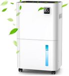 20L/Day Dehumidifiers for Home Damp, Quiet & Powerful Dehumidifier with Laundry Mode, Front LED Humidity Display, Lift up handle and 24 Hour Timer,Continuous Drainage, Ideal for Mould, Damp & Moisture