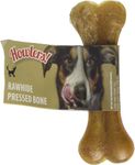 HOWLERS 10cm Pack of 20 Natural Pressed Dog Bone For Dogs | Dog Chews Long Lasting Natural Rawhide Bones | Dog Chew Great With Natural Ingredients