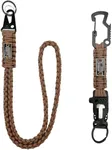 DDOUT Heavy Duty Paracord Badge Lanyard and Keychain with USA Flag, Tactical Braided Military Lanyard for Keys, for Fathers Day Gifts