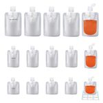 Kitchen GIMS 15 Pcs Travel Clear Pouches For Toiletries Travel Containers Tsa Approved Refillable Squeeze Pouch For Shampoo Conditioner Cosmetics (30Ml/50Ml/100Ml)