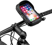 ROCKBROS Bike Phone Mount Bicycle Phone Holder Waterproof and Shockproof Bike Phone Pouch Cell Phone Case Compatible with iPhone 11/12 Pro Max 8 Plus Phones Below 6.8”