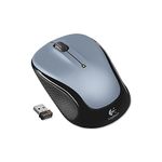 Logitech M325 Wireless Mouse, 2.4 GHz with USB Unifying Receiver, 1000 DPI Optical Tracking, 18-Month Life Battery, PC / Mac / Laptop - Light Silver Grey