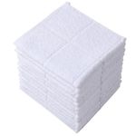 Glynniss Dishcloths Kitchen Highly Absorbent Dish Rags 100% Cotton Dish Cloths for Washing Dishes, Cleaning (11 x 11 Inches, 12 pcs, White)