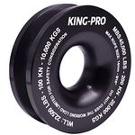 KING-PRO Snatch Recovery Ring, 45000 lbs Winch Snatch Block Pulley Towing Ring, for ATV UTV SUV Truck Off-Road Vehicle Towing Soft Shackle Recovery（Black）