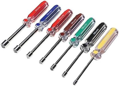 Olympia Tools SAE Nut Driver Set 86-513, 7-Piece Color Handle