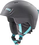 uvex Manic Pro - Ski Helmet for Kids - Individual Fit - Optimized Ventilation - Black-Petrol Matt - 54-58 cm