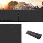 Black 6' x 15' Privacy Screen Fence