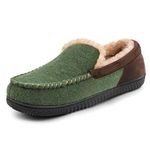 RockDove Men's Hearthfire Memory Foam Moc Slipper, Size 10 UK Men, Forest Green