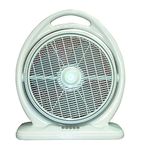 Sunpentown SF-1414A: Box Fan, Light Olive Green, 18.5 x 22.1 x 7.9 in.