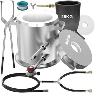 Nelyrho 25KG Propane Melting Furnace Kit with Lifting Tongs Made of Stainless Steel Includes Crucible Foundry Kiln Forge for Smelting Scrap Metal Recycle Gold Copper Aluminum Casting Machines