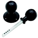 Black Antique Ball Shaped Rim Knob