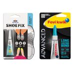 Fevicol Shoefix 2g, Fevikwik Advanced 3g - combo kit | Multi-purpose glue for quick fixes and strong bonds