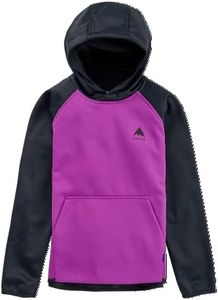 Burton Kids' Standard Crown Weatherproof Pullover Fleece, True Black/Vivid Viola, X-Large