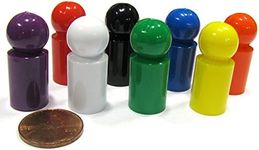 Koplow Games Set of 8 Ball Pawns 30mm Peg Pieces for Board Game Play - Assorted Colors