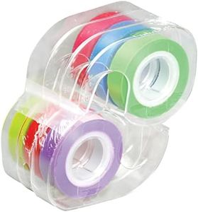 LEE Removable Highlighter Tape, 0.5" x 720", Assorted, 6/Pack