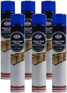 Nilco Stainless Steel Cleaner 6-Pack 750ml Multi-Surface Spray Cleans, Polishes & Protects, Streak-Free Shine for Kitchens, Appliances, Chrome, and Metal – Citrus-Scented, Professional Grade
