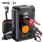 UIBI Car Jump Starter with Air Compressor, 2500A Car Battery Jump Starter Portable (8.5L Gas/8.0L Diesel) with 150PSI Digital Tire Inflator, 12V Car Battery Jump Box, Battery Booster with Type-C PD45W