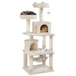 Yaheetech Multi Level Cat Tree Large Cat Tower w/Condo & Hammock, Cat Furniture Scratching Post Actvity Centre for Indoor Cats