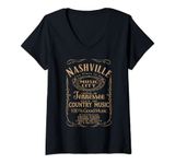 Womens Nashville Tennessee Country Western Music City USA V-Neck T-Shirt