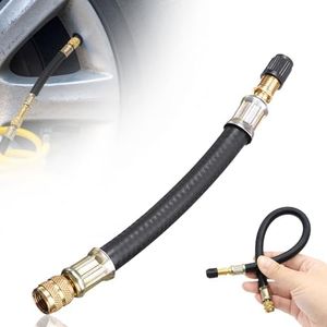 Universal Flexible Tire Valve Extenders, Valve Adaptor Tire Valve Stem Extension, Tire Valve Extension Tire Inflator Nozzle, Valve Stem Extenders for Car Motorcycle Rv Truck Bike Scooter (8'')
