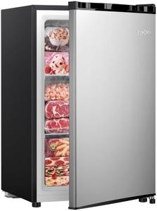 EUHOMY 3.0 Cu.ft Upright Freezer, Reversible Door Mini Freezer, Silver