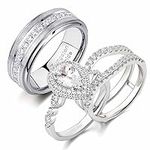 Newshe Jewellery Wedding Ring Sets 