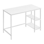 VASAGLE Computer Desk, Writing Desk with 2 Shelves on Left or Right, Work Table for Office Living Room, Steel Frame, Modern, Maple White LWD046W01