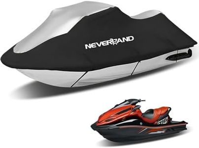 NEVERLAND Jet Ski Cover Suitable for 2 3 Seater Jetski Covers Heavy Duty Waterproof 210D with 2 Air Vent Marine Grade UV Resistant Compatible with Yamaha Sea-Doo Kawasaki Lengths 135'' to 145"